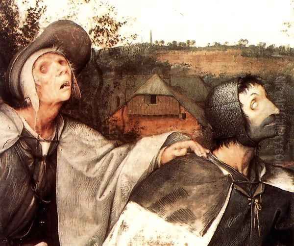 The Parable of the Blind Leading the Blind (detail) Oil Painting by Pieter the Elder Bruegel