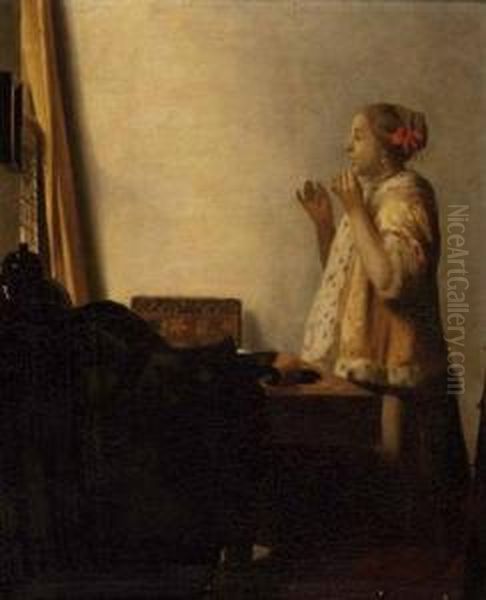 Dasperlhalsband Oil Painting by Jan Vermeer Van Delft