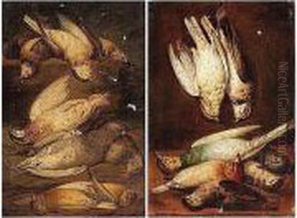 Still Lifes Of Songbirds Oil Painting by Jacob Xavier Vermoelen