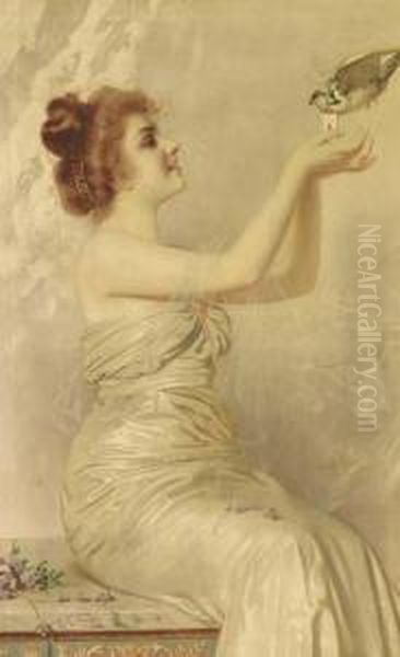 Love Messanger Oil Painting by A.L. Veron