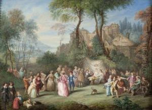 Le Mariage Oil Painting by Alexandre Paul Jos. Veron Bellecourt