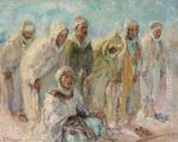 L'heure De La Priere Oil Painting by Edouard Verschaffelt