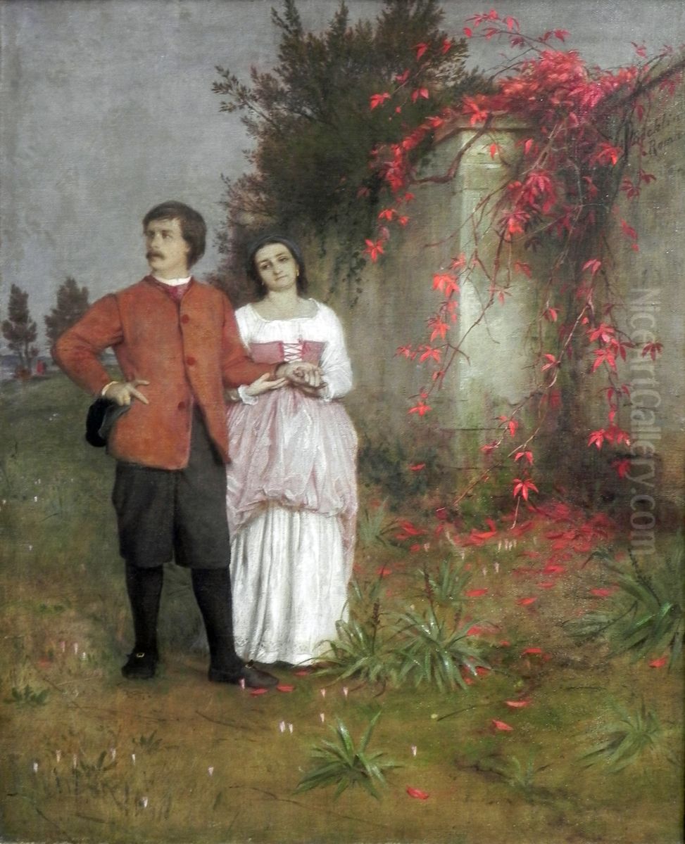 The artist and his wife Oil Painting by Arnold Bocklin