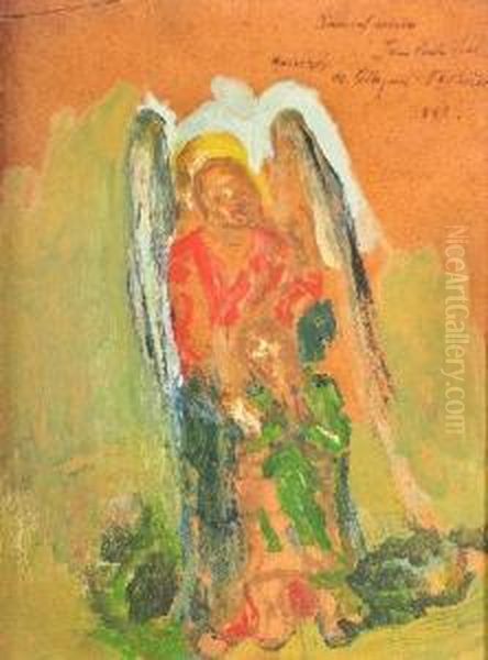 El Angel Oil Painting by Miguel Carlos Victorica