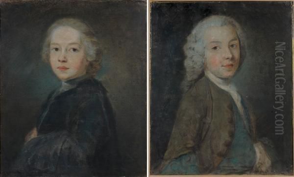 Portrait De Jeunes Garcons Oil Painting by Louis Vigee