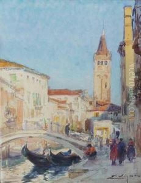 Vue De Venise Oil Painting by Eugene Villon