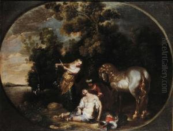 Erminia SoccoreTancredi Ferito Oil Painting by Vincenzo Malo