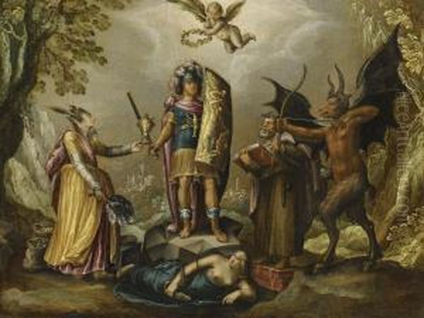 The Christian Soldier Oil Painting by David Vinckboons I