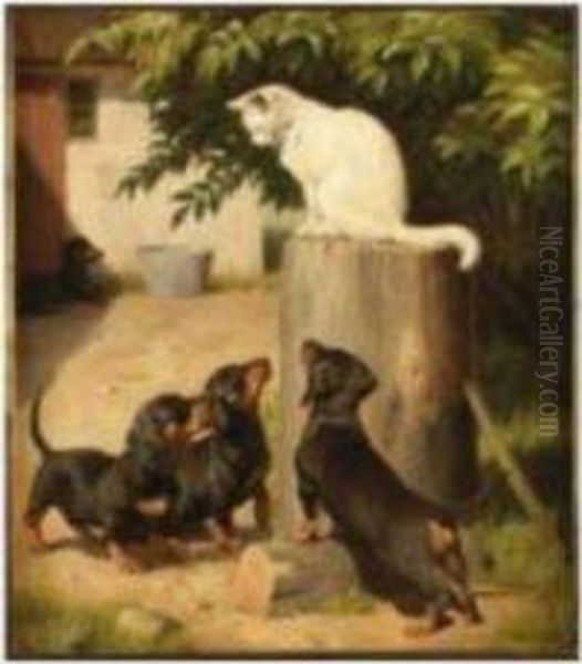 Out Of Reach Oil Painting by Ejnar Vindfelt