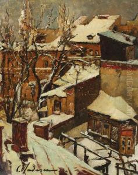 Vedere Din Atelier Oil Painting by Constantin Vladescu