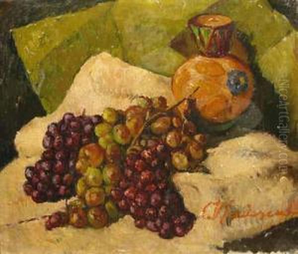 Natura Statica Cu Struguri Oil Painting by Constantin Vladescu