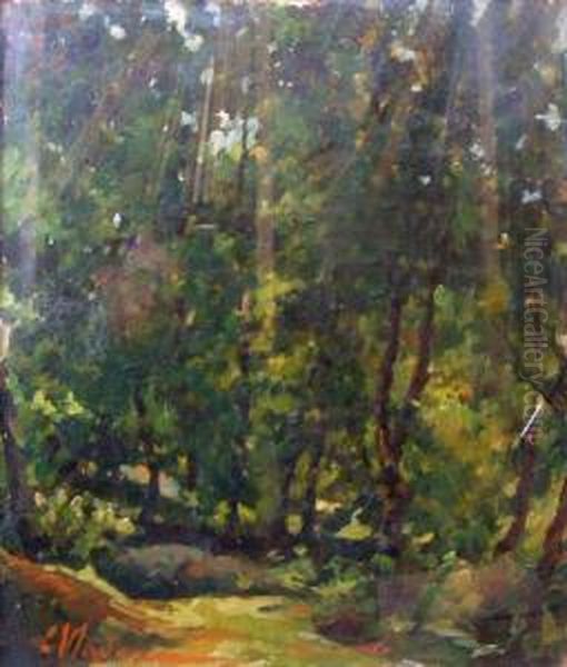 Padure Oil Painting by Constantin Vladescu