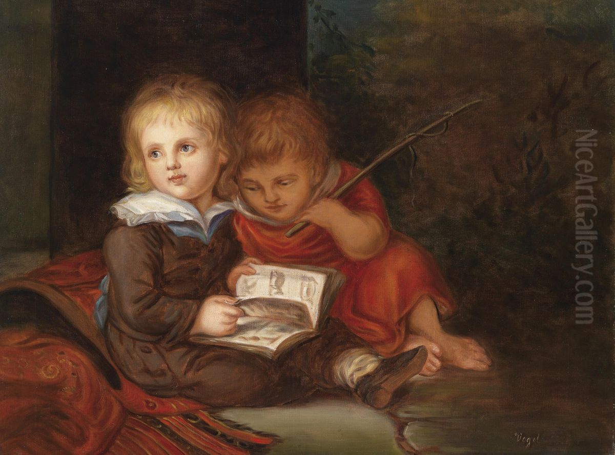 Die Sohne Des Kunstlers Oil Painting by Christian Leberecht Vogel