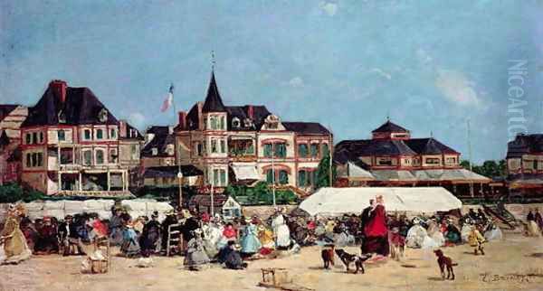 Casino de Trouville Oil Painting by Eugene Boudin