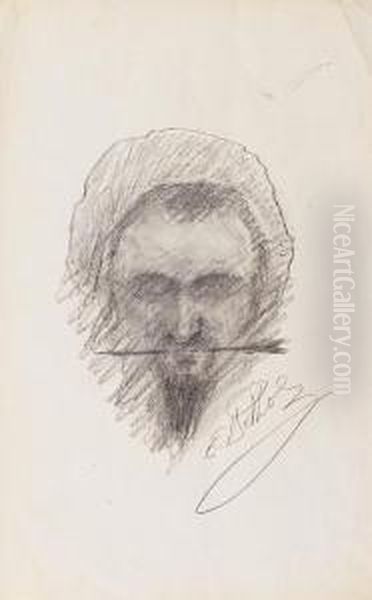 Self-portrait Oil Painting by Efim Efimovich Volkov