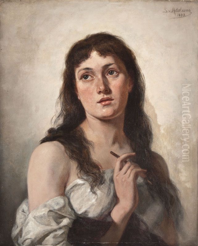 Self-portrait Oil Painting by Sophie Von Adelung