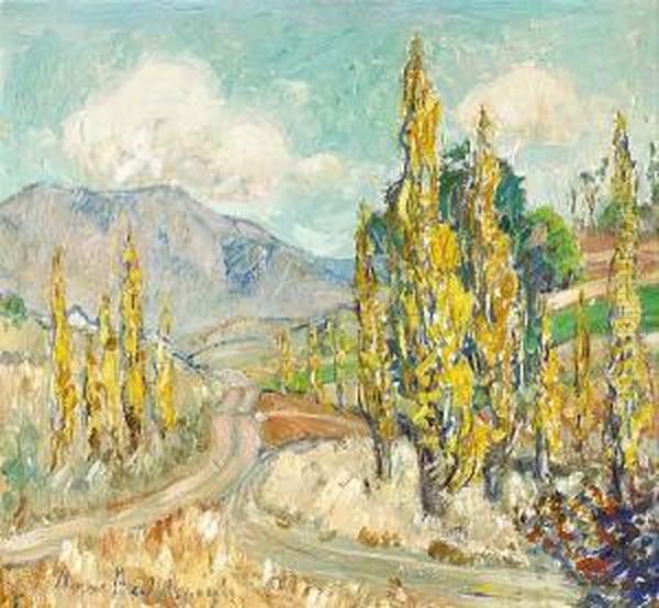 The Country Oil Painting by Anni Von Baldaugh