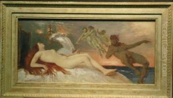 The Nightmare Oil Painting by Moritz Von Beckerath