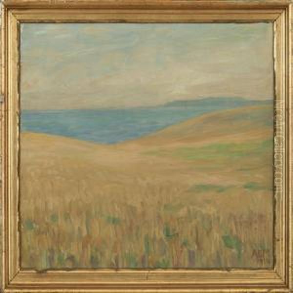 Harvest Scenery Oil Painting by Anna Elisabeth Von Erlach