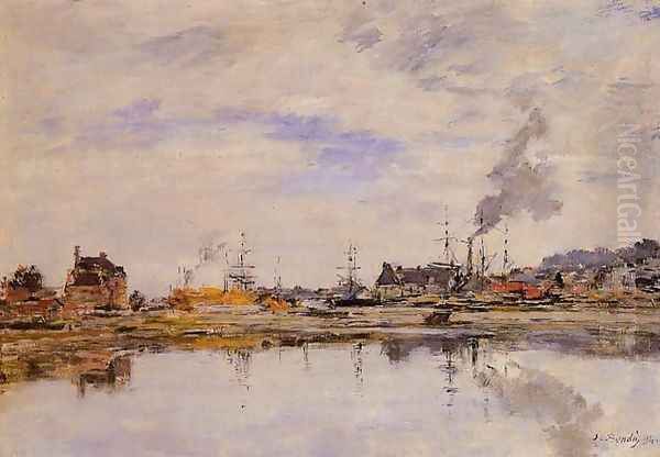 La retenue a Trouville Oil Painting by Eugene Boudin