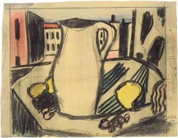 Stilleben Am Fenster Vi Oil Painting by Werner Von Heldt