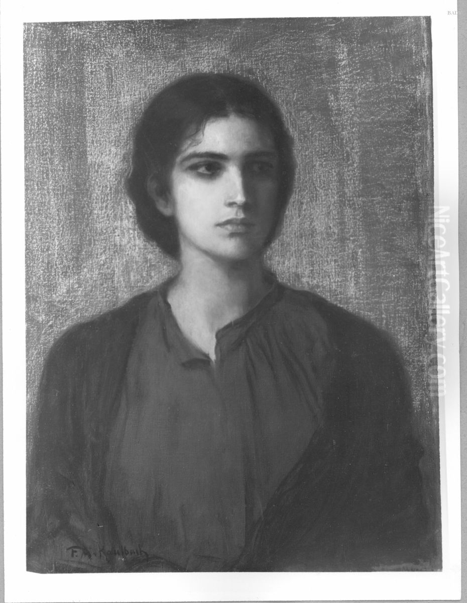 Portrait Of A Lady Oil Painting by Friedrich August von Kaulbach