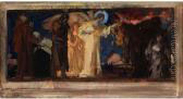 Theaterstaffage Oil Painting by Carl von Marr