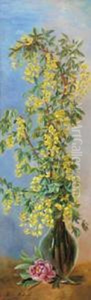 Gelbe Akazienbluten Oil Painting by Mathilde Von Mestrovic