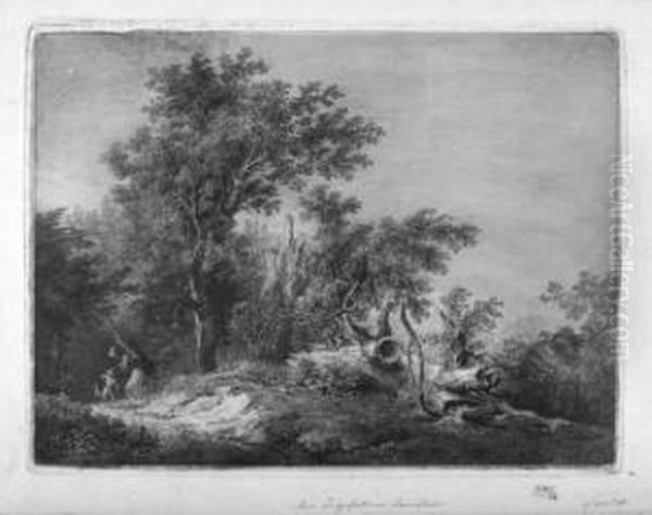 Diverse Wald- Und Flusslandschaften Oil Painting by Martin von Molitor