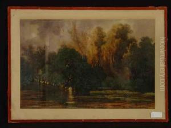 Am Weiher Oil Painting by Franz Xaver Von Riedmuller