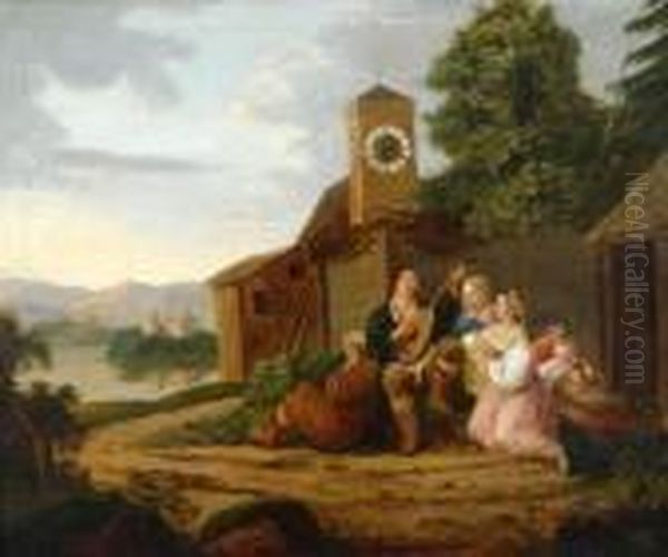 Ohne Titel Oil Painting by Heinrich Gaudenz Von Rustige