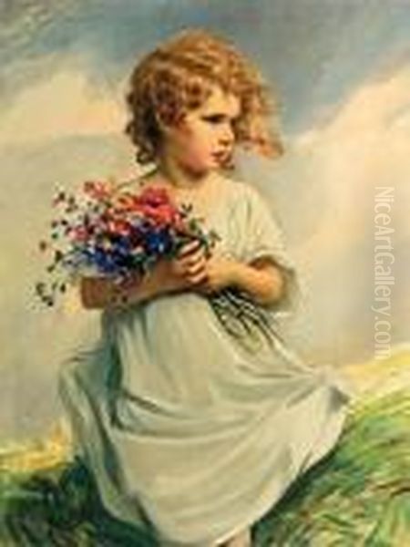 Innocence Oil Painting by Boleslaw Von Szankowski