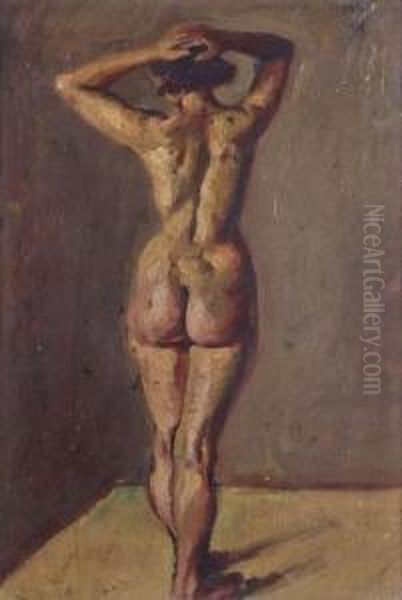 Nude Oil Painting by Heinrich Johann Von Zugel
