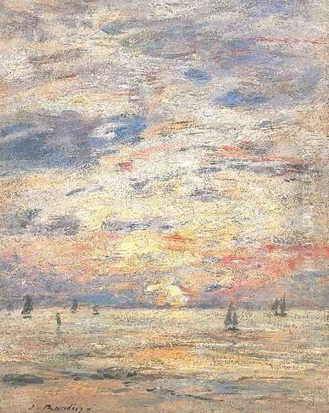Maree basse Rivage Oil Painting by Eugene Boudin