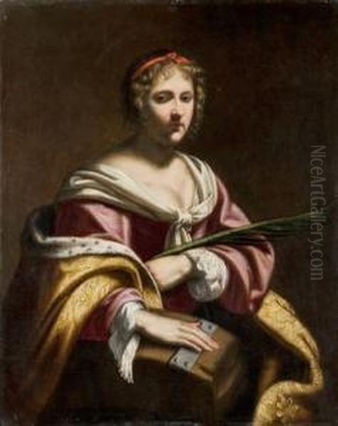 Die Heilige Katharina Oil Painting by Aubin Vouet