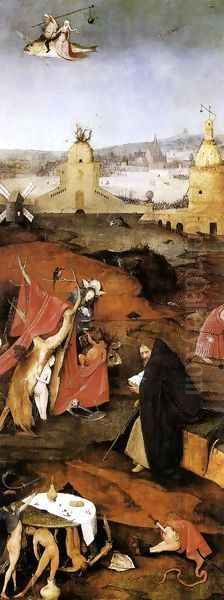 Triptych of Temptation of St Anthony (right wing) Oil Painting by Hieronymous Bosch
