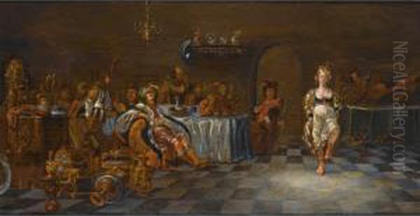 Other Properties
 

 
 
 

 
 Herod's Feast Oil Painting by Pieter Pietersz. I Vromans