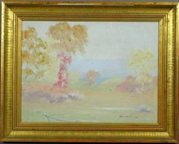 Impressionistic Landscape Oil Painting by Henry Wellington Wack