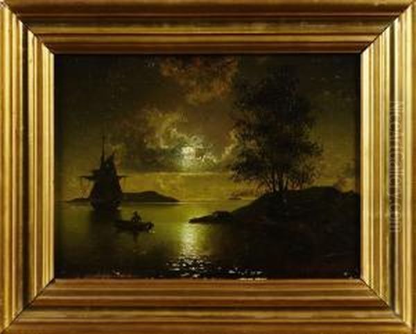 Kustbild IMansken Oil Painting by Ernfried Wahlquist