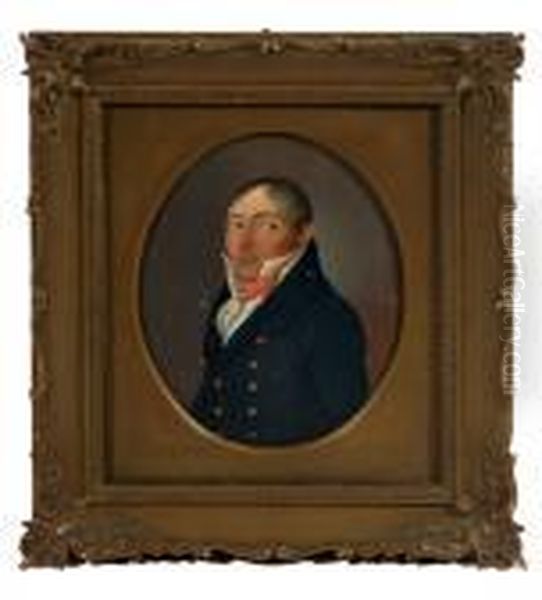 Bildnis Einer Dame/ Bildnis Eines Herren Oil Painting by Ferdinand Georg Waldmuller