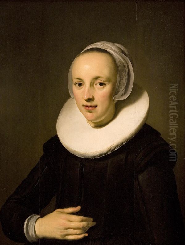 Portrait of a Lady Oil Painting by Jacob Adriaensz Backer
