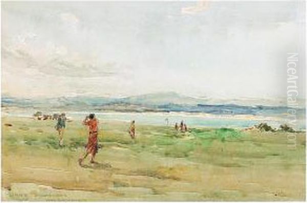 The Links, St Andrews Oil Painting by Ada Hills Walker