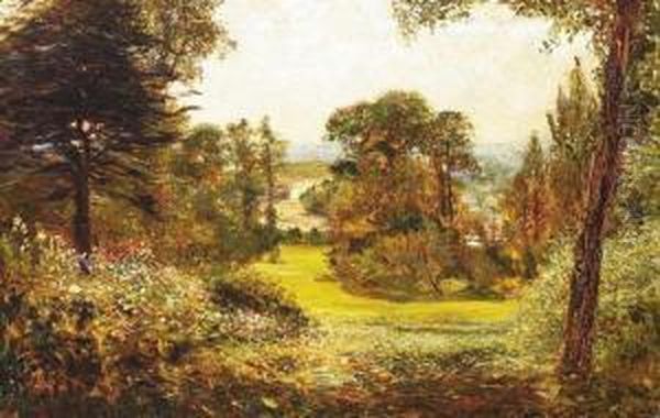 The Terrace Garden, Richmond,London Oil Painting by Francis S. Walker