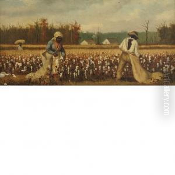 Picking Cotton Oil Painting by William Aiken Walker