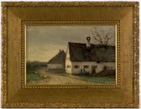 A German Home Oil Painting by David B. Walkley