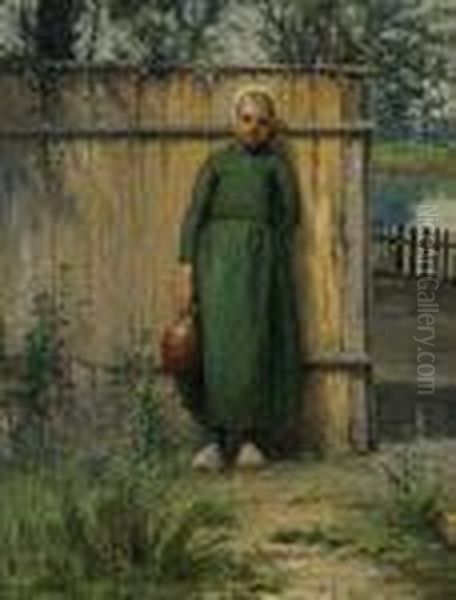 Young Maiden Oil Painting by David B. Walkley