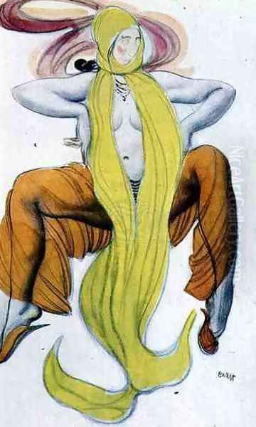 Costume design for a Bacchic Dancer, from The Legend of Joseph, c.1914 Oil Painting by Leon Samoilovitch Bakst