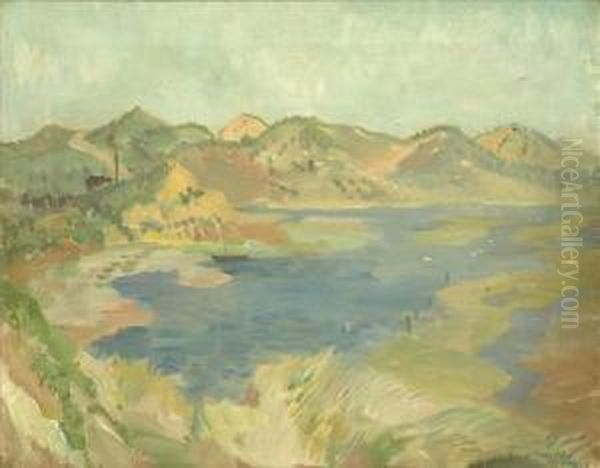 Coastal Scene Oil Painting by Robin Wallace