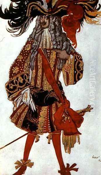 Costume design for a Minister, from Sleeping Beauty, 1921 Oil Painting by Leon Samoilovitch Bakst