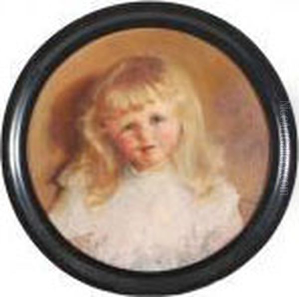 Portrait Of Ayoung Girl Oil Painting by Edward Arthur Walton